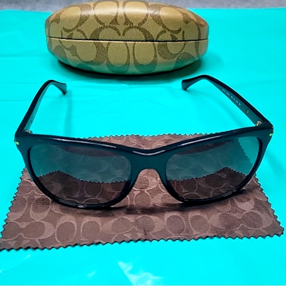 Coach HC 8117 500211 Black Sunglasses pre loved-minor callouts